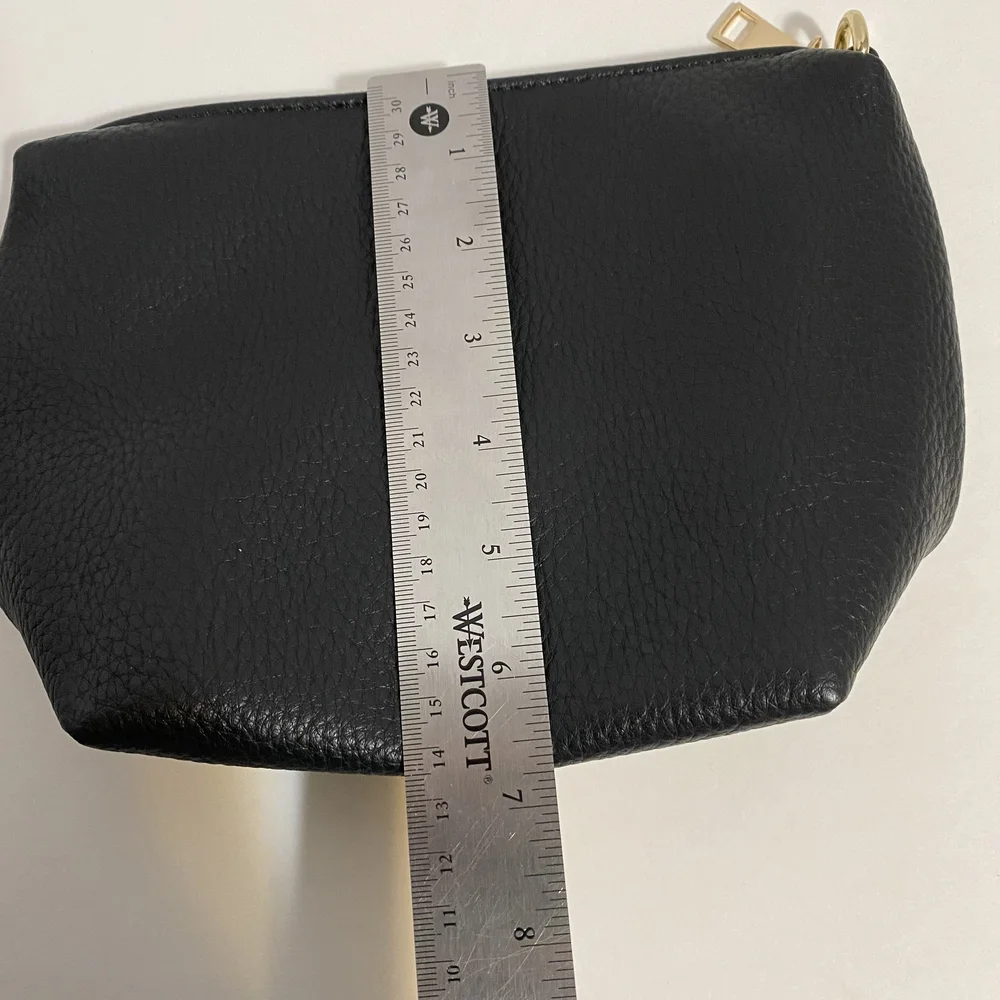 Antik Kraft Black Cosmetic Bag with Gold Zipper‎